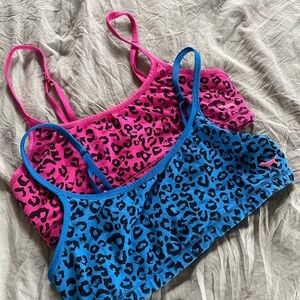 Y2K Victoria's Secret PINK Leopard Print Bralette Pair
